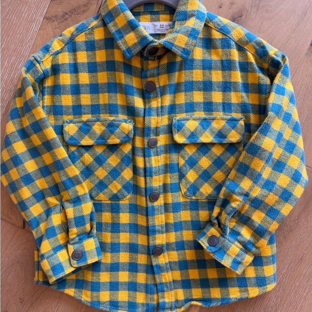 Zara Button Down Flannel Overshirt